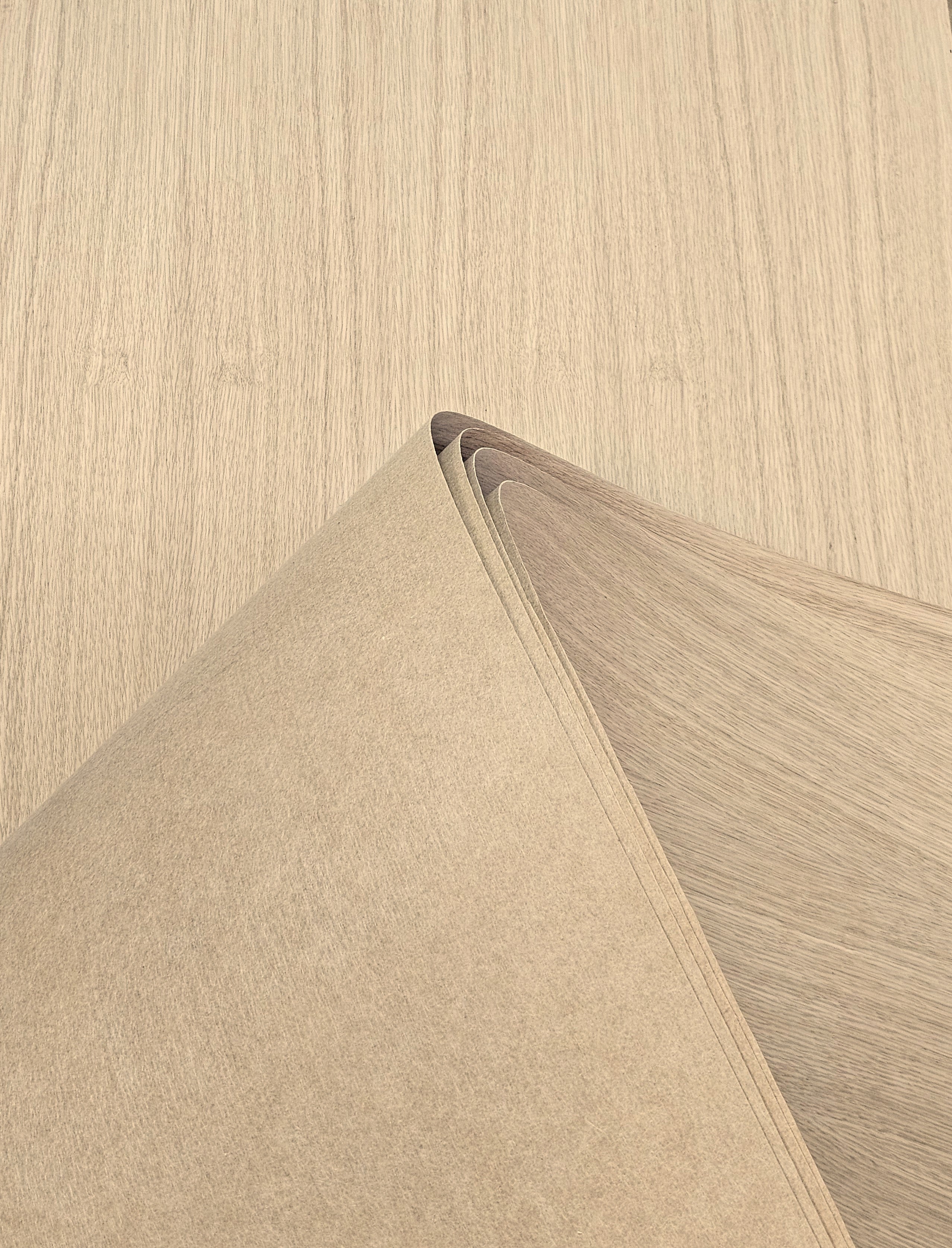 AMERICAN WHITE OAK WOOD VENEER SHEET, UNGLUED, MEMBRANE BACKED FLEXI VENEER 3050mm x 610mm (10'x2')